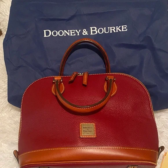 Dooney & Bourke Burgundy and Brownish Satchel - Picture 9 of 9